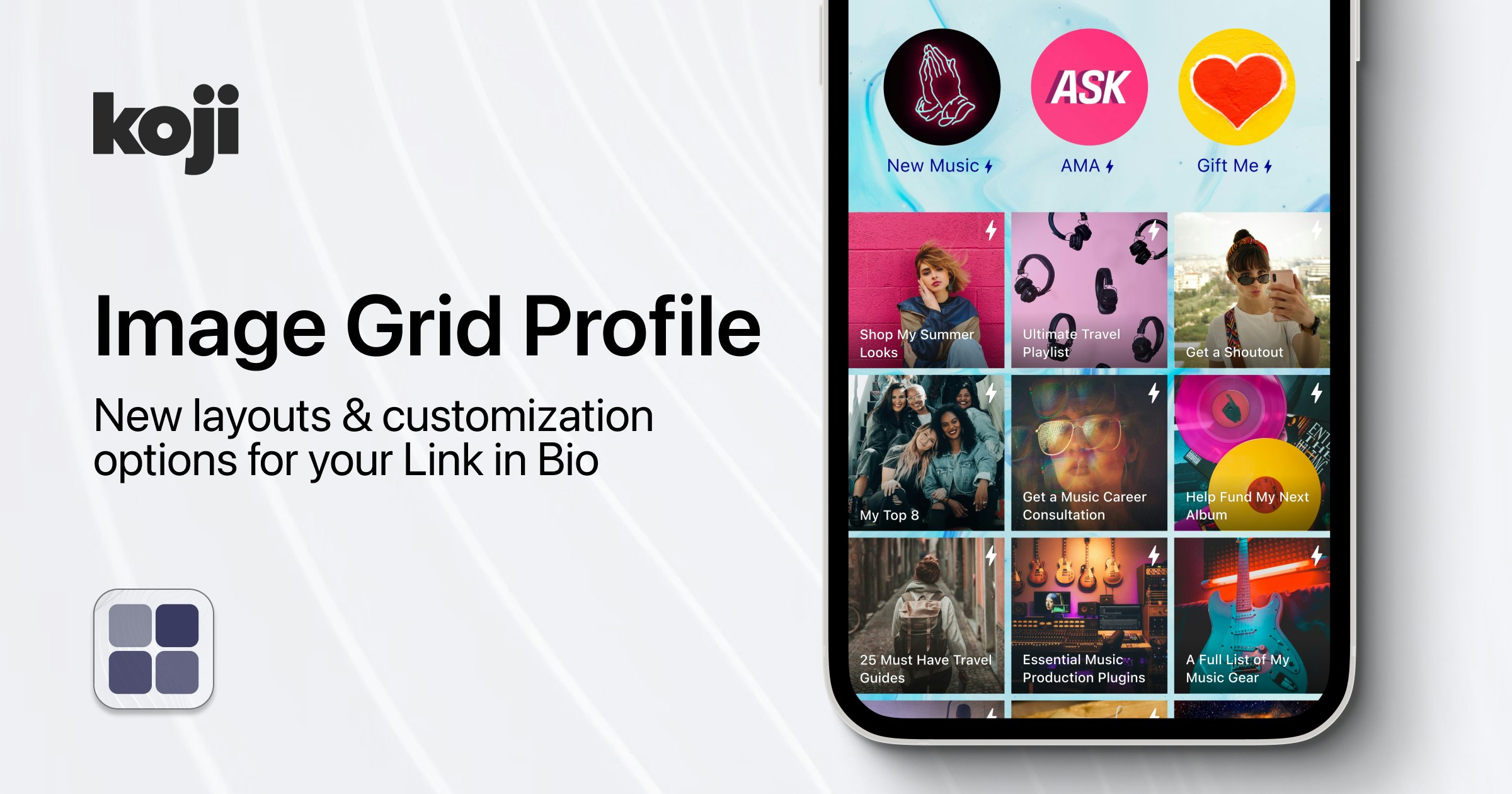 Creator Economy Platform Koji Announces “Image Grid Profile”
